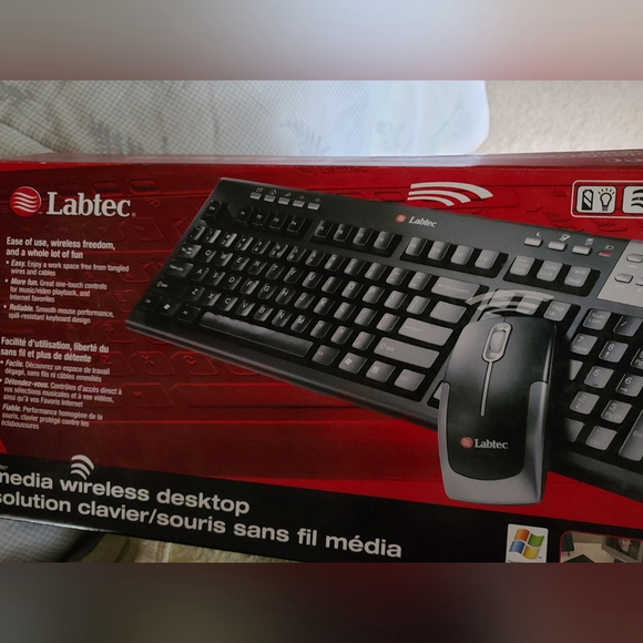 Labtec Other - Labtec Wireless Desktop Keyboard & Mouse Set - Spill Resistant
